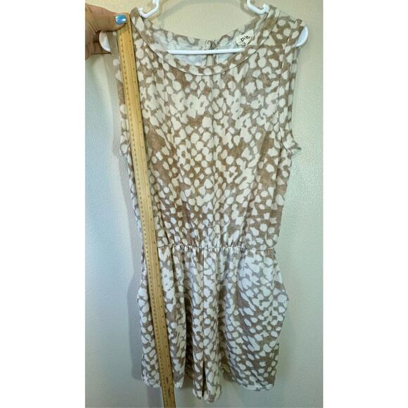 NWOT Bibi Summer Scoop Neck Animal Print Sleeveless Tank Top Short Romper M - Picture 5 of 8
